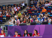 Milli Gimnastika Arenasında Azərbaycan və xarici gimnastların yoxlama məşqi keçirilib. Bakı, Azərbaycan, 29 iyul 2015